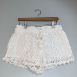 Never worn White Lace Shorts